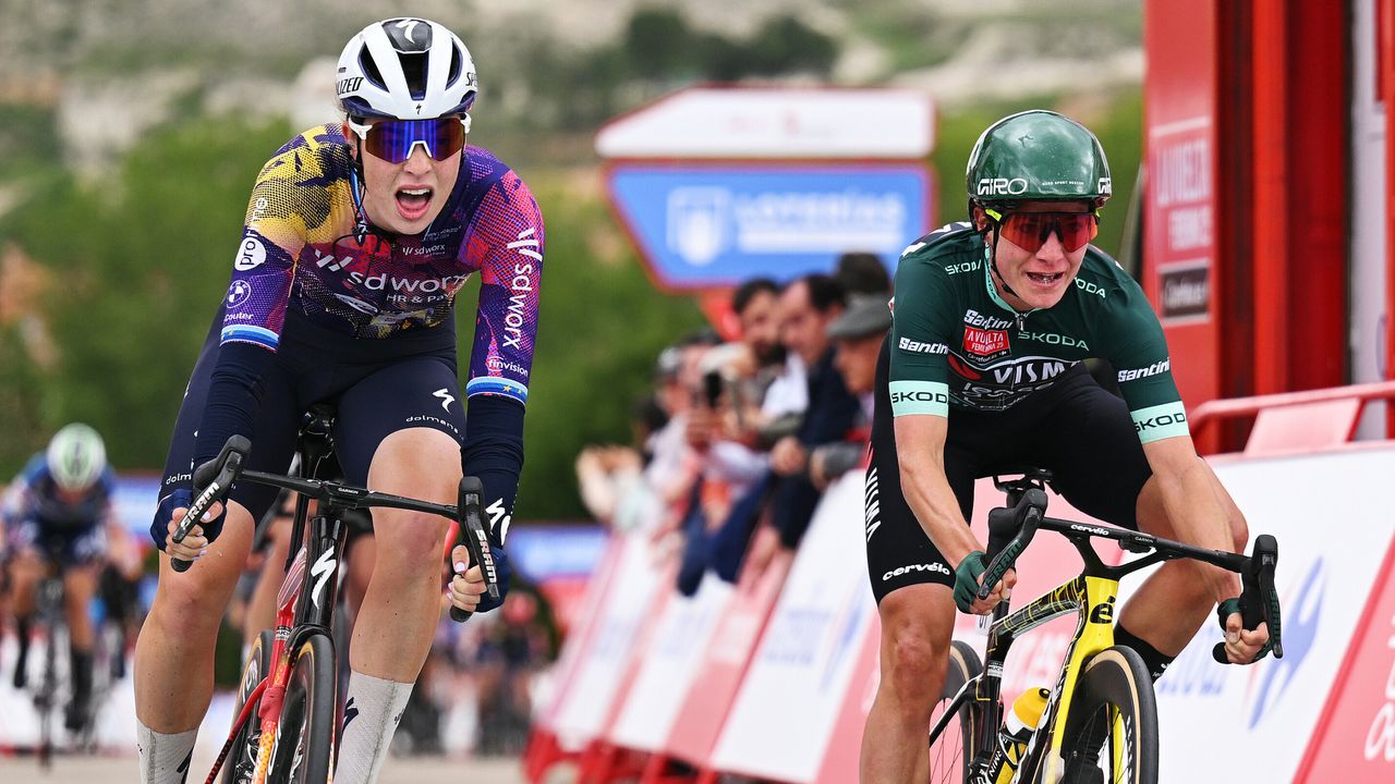 Video | Marianne Vos boekt na spannende sprint tweede ritzege in Vuelta Femenina Video | Marianne Vos boekt na spannende sprint tweede ritzege in Vuelta Femenina